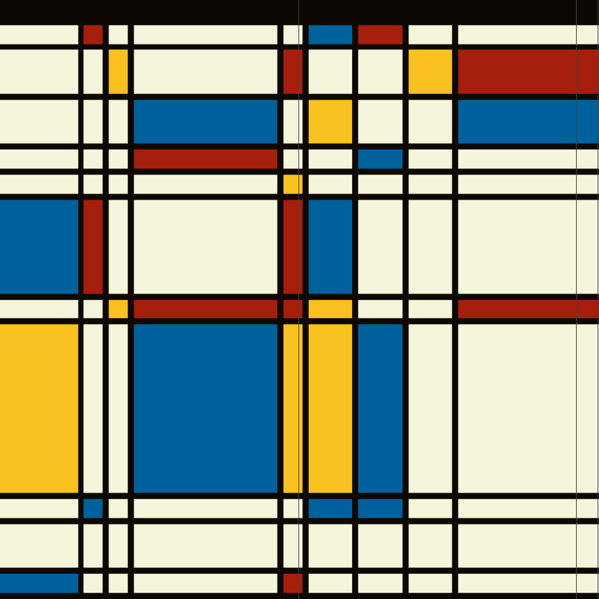 Orderly colored squares